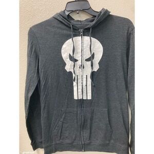Marvel Punisher Mens Long Sleeve Hoodie Size M‎ Gray